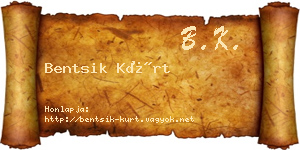 Bentsik Kürt névjegykártya